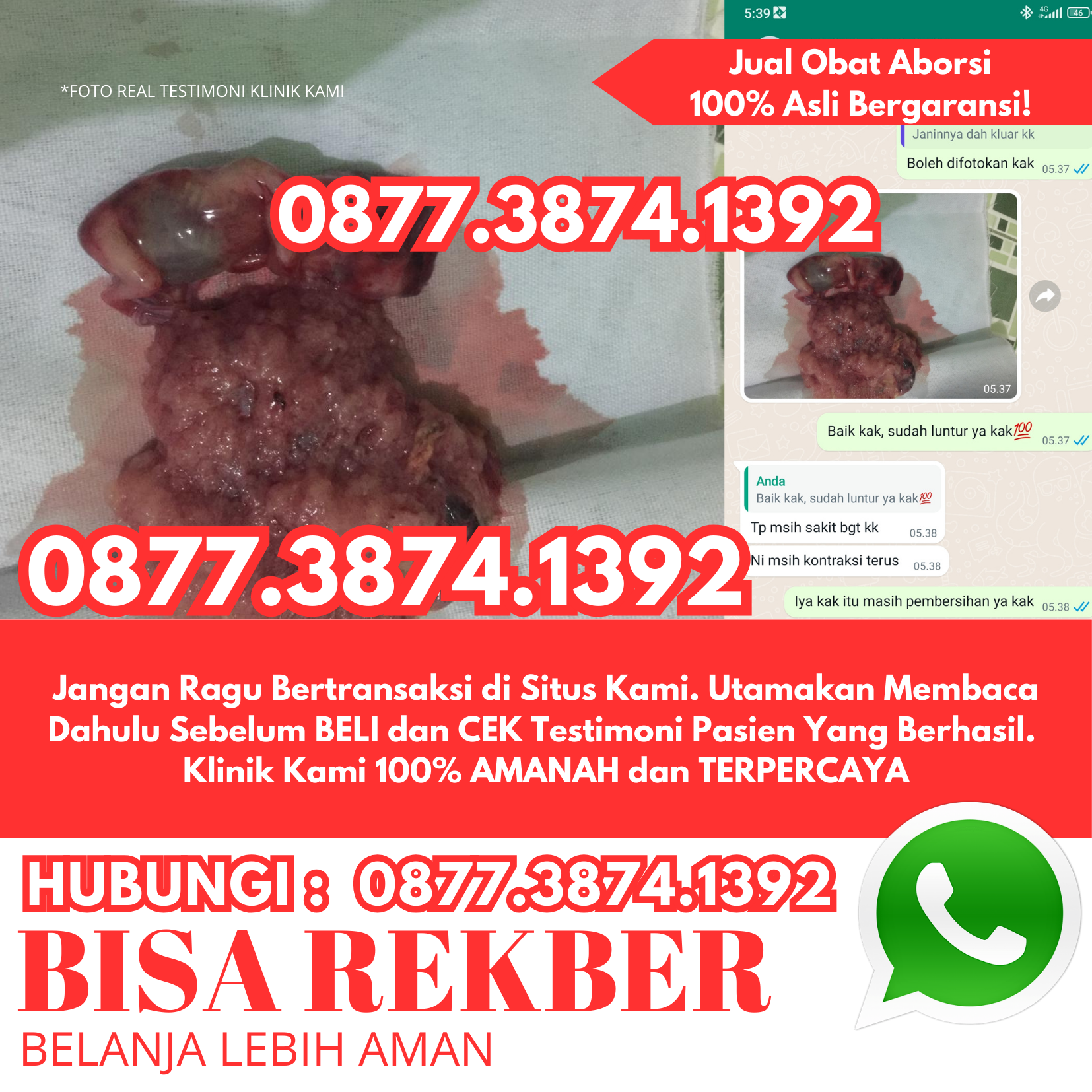 Wa[087738741392] Jual Obat Aborsi Cytotec | Obat Penggugur Kandungan Asli Di Mojokerto 