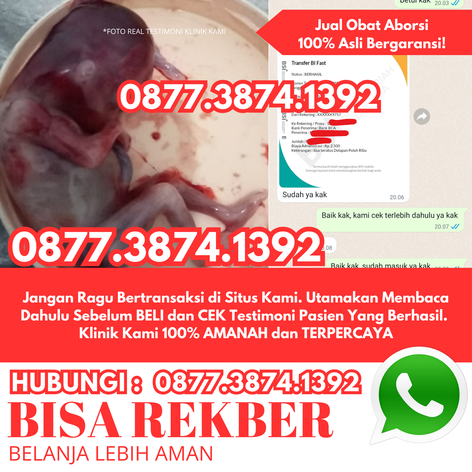 Wa[087738741392] Jual Obat Aborsi Cytotec | Obat Penggugur Kandungan Asli Di Lumajang 